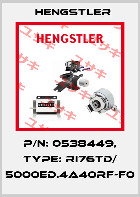 p/n: 0538449, Type: RI76TD/ 5000ED.4A40RF-F0 Hengstler