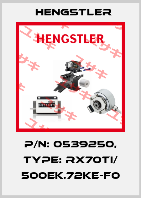 p/n: 0539250, Type: RX70TI/ 500EK.72KE-F0 Hengstler