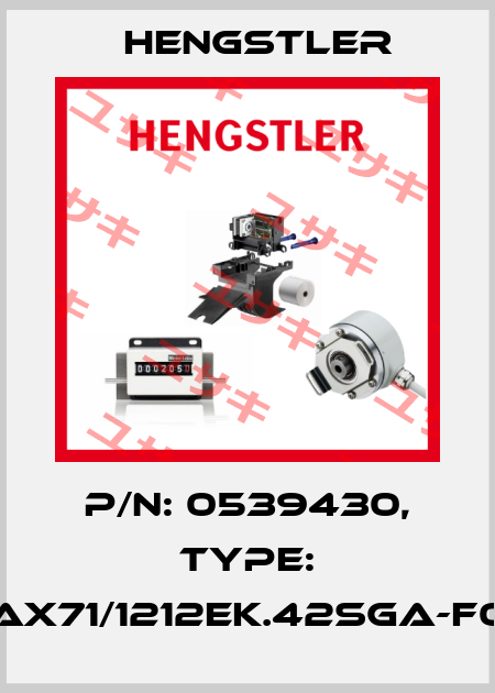 p/n: 0539430, Type: AX71/1212EK.42SGA-F0 Hengstler