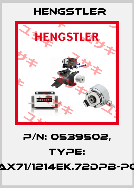 p/n: 0539502, Type: AX71/1214EK.72DPB-P0 Hengstler