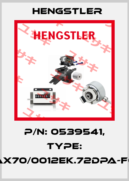 p/n: 0539541, Type: AX70/0012EK.72DPA-F0 Hengstler