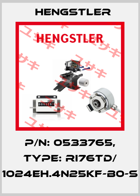 p/n: 0533765, Type: RI76TD/ 1024EH.4N25KF-B0-S Hengstler