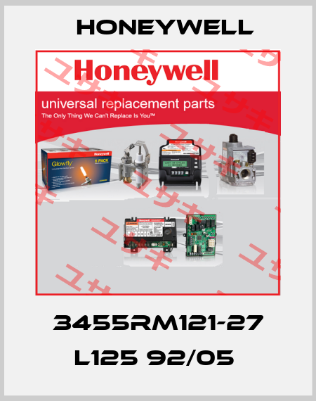 3455RM121-27 L125 92/05  Honeywell