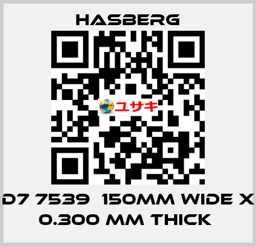 D7 7539  150MM WIDE X 0.300 MM THICK  Hasberg