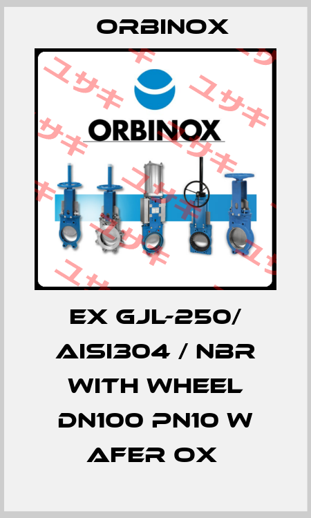 EX GJL-250/ AISI304 / NBR with wheel DN100 PN10 w afer OX  Orbinox