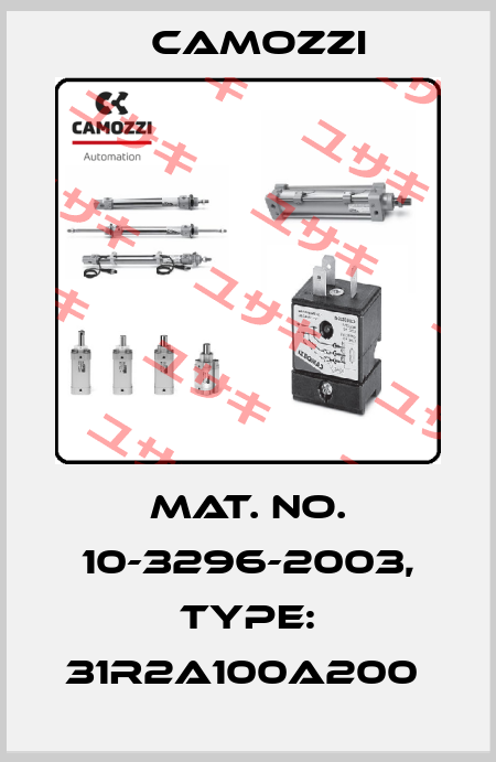 Mat. No. 10-3296-2003, Type: 31R2A100A200  Camozzi