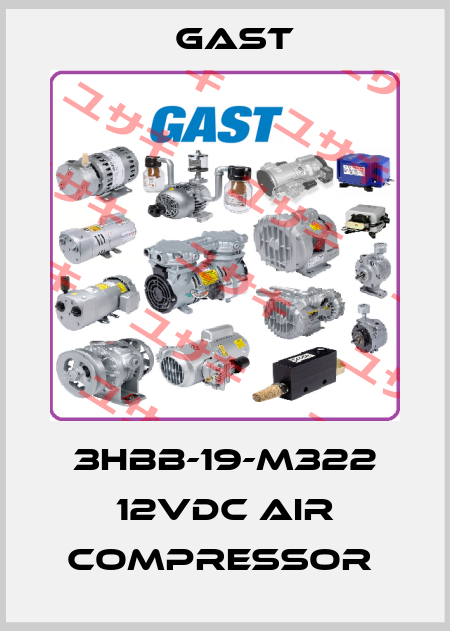 3HBB-19-M322 12VDC AIR COMPRESSOR  Gast