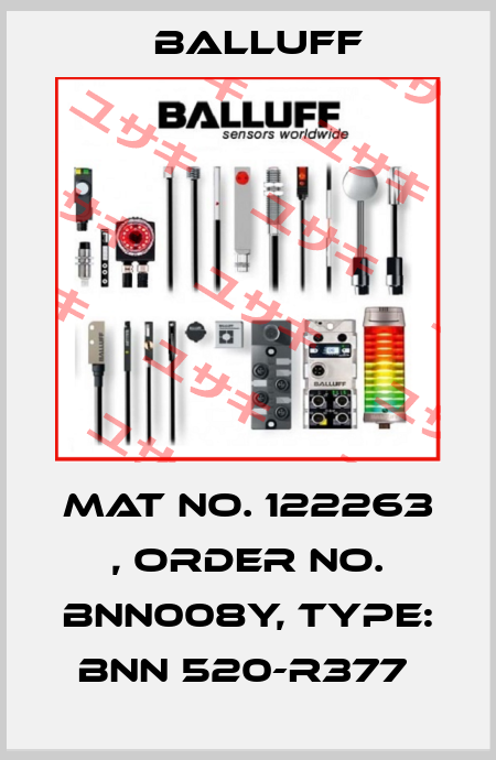 Mat No. 122263 , Order No. BNN008Y, Type: BNN 520-R377  Balluff