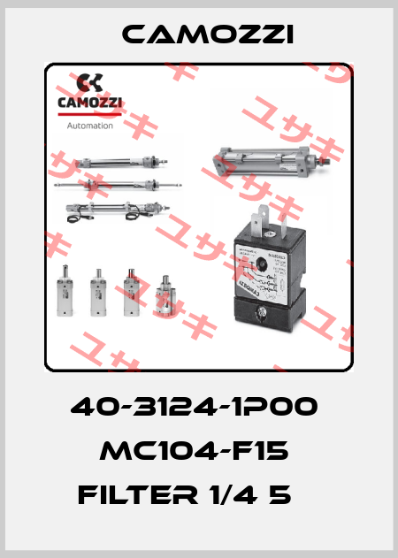 40-3124-1P00  MC104-F15  FILTER 1/4 5µ  Camozzi