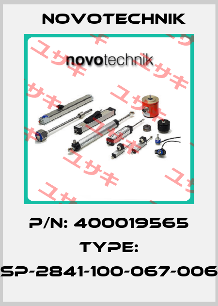 P/N: 400019565 Type: SP-2841-100-067-006 Novotechnik