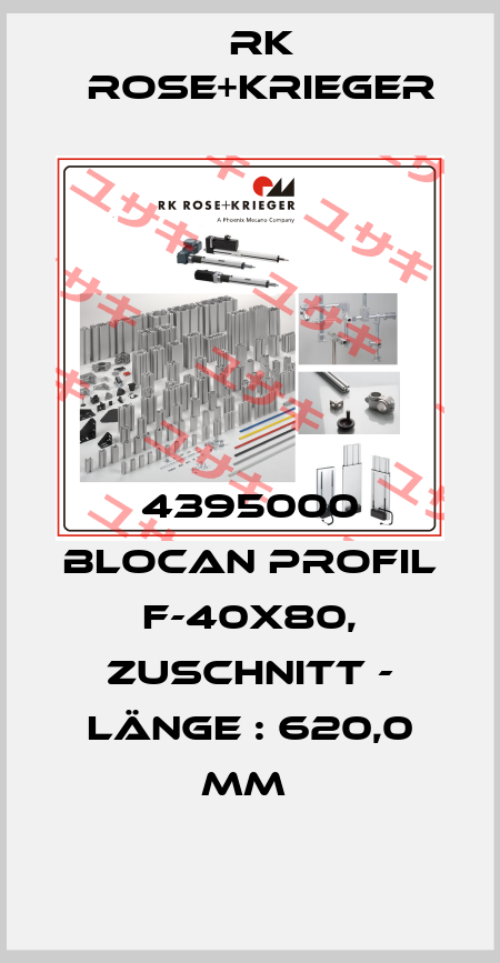 4395000 BLOCAN PROFIL F-40X80, ZUSCHNITT - LÄNGE : 620,0 MM  RK Rose+Krieger