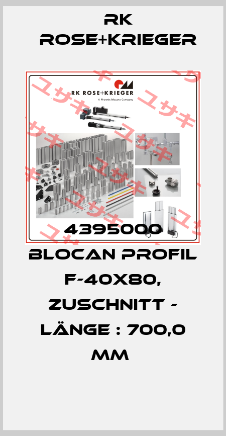 4395000 BLOCAN PROFIL F-40X80, ZUSCHNITT - LÄNGE : 700,0 MM  RK Rose+Krieger