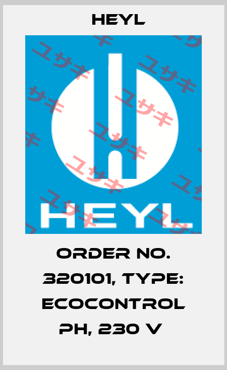 Order No. 320101, Type: EcoControl pH, 230 V  Heyl