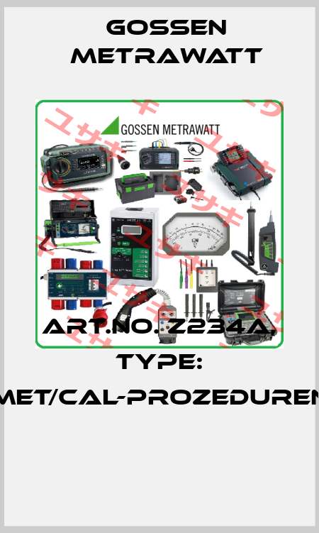 Art.No. Z234A, Type: MET/CAL-Prozeduren  Gossen Metrawatt
