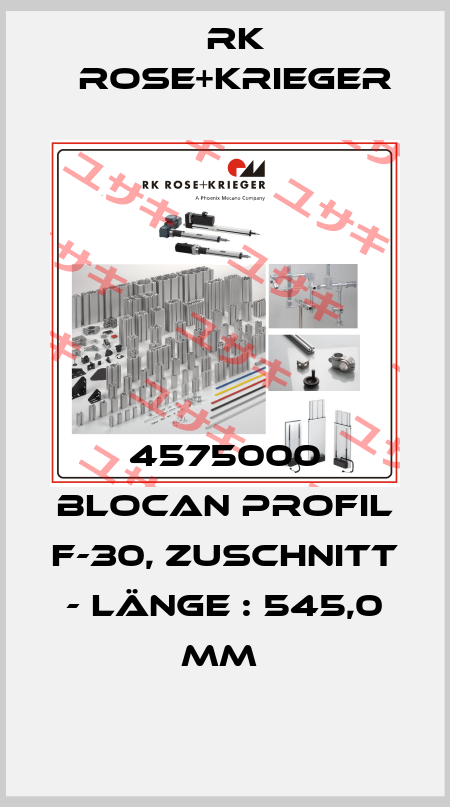 4575000 BLOCAN PROFIL F-30, ZUSCHNITT - LÄNGE : 545,0 MM  RK Rose+Krieger