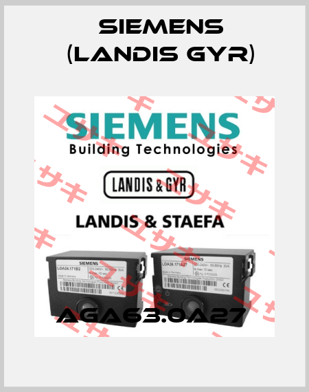 AGA63.0A27  Siemens (Landis Gyr)