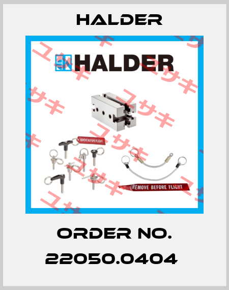 Order No. 22050.0404  Halder