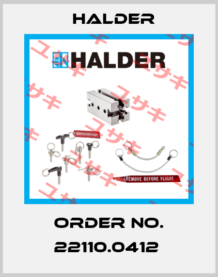 Order No. 22110.0412  Halder