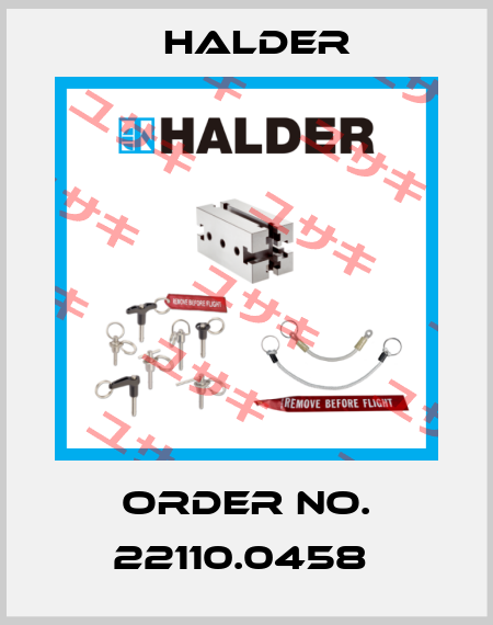 Order No. 22110.0458  Halder