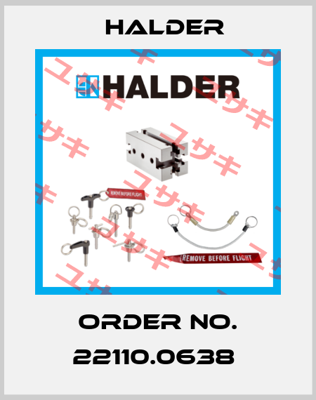 Order No. 22110.0638  Halder