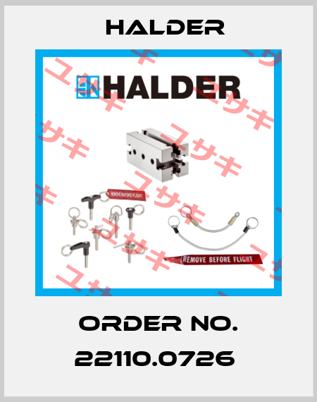 Order No. 22110.0726  Halder