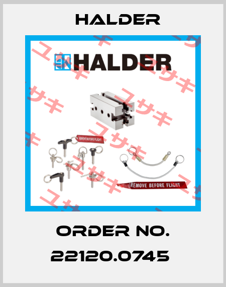 Order No. 22120.0745  Halder