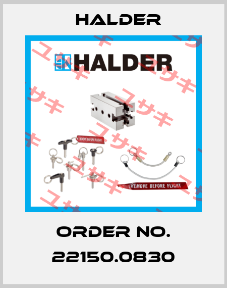 Order No. 22150.0830 Halder