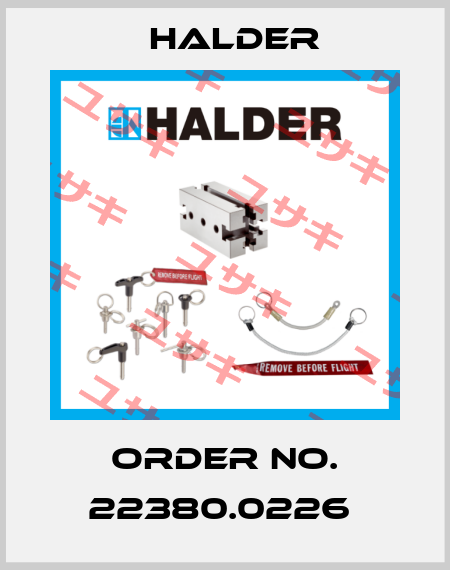 Order No. 22380.0226  Halder