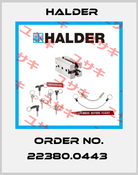 Order No. 22380.0443  Halder