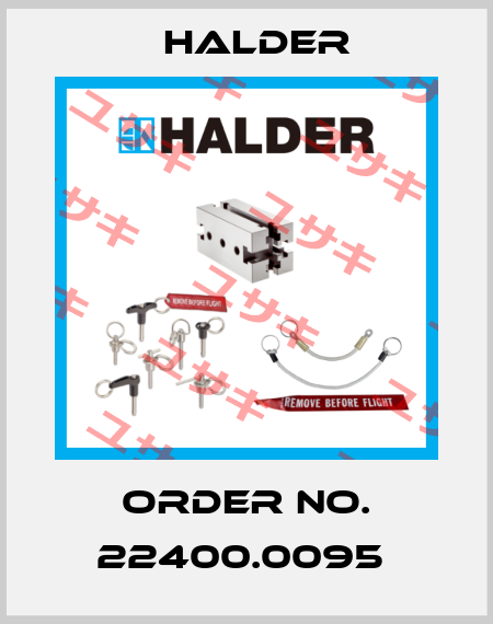 Order No. 22400.0095  Halder