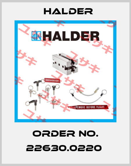 Order No. 22630.0220  Halder