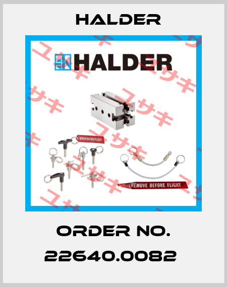 Order No. 22640.0082  Halder
