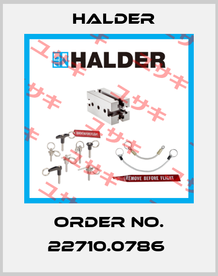 Order No. 22710.0786  Halder