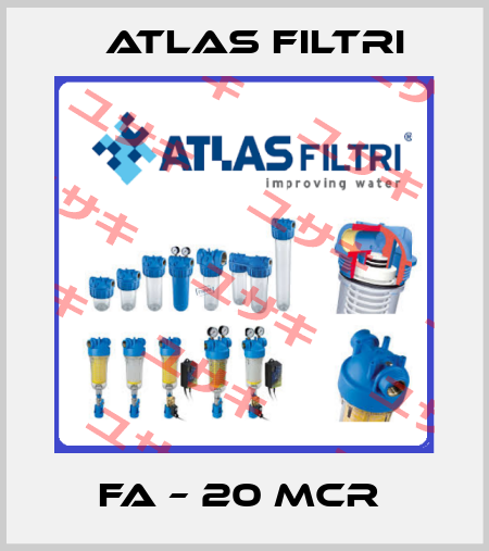 FA – 20 MCR  Atlas Filtri