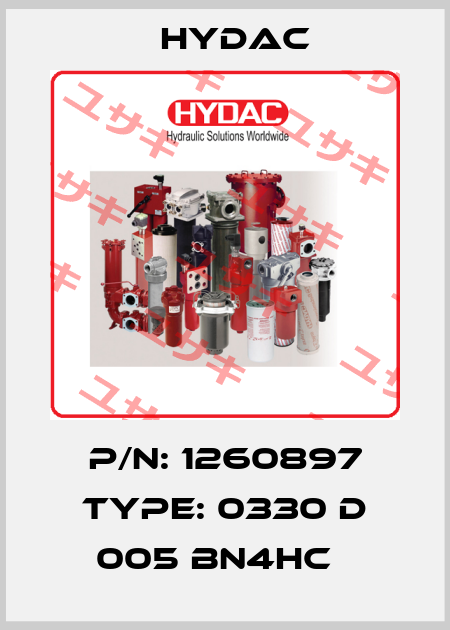 P/N: 1260897 Type: 0330 D 005 BN4HC   Hydac
