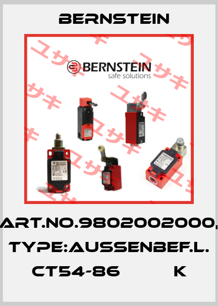 Art.No.9802002000, Type:AUßENBEF.L. CT54-86          K Bernstein