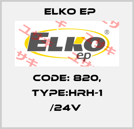 Code: 820, Type:HRH-1 /24V  Elko EP