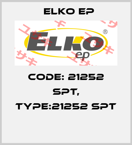 Code: 21252 SPT, Type:21252 SPT  Elko EP