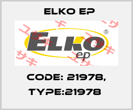Code: 21978, Type:21978  Elko EP