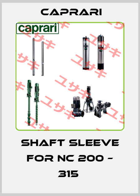 Shaft sleeve for NC 200 – 315  CAPRARI 
