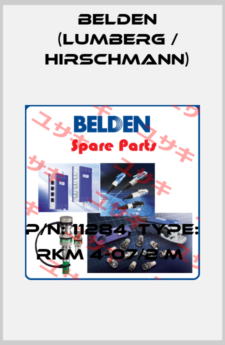 P/N: 11284, Type: RKM 4-07/2 M  Belden (Lumberg / Hirschmann)