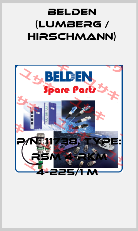 P/N: 11738, Type: RSM 4-RKM 4-225/1 M  Belden (Lumberg / Hirschmann)