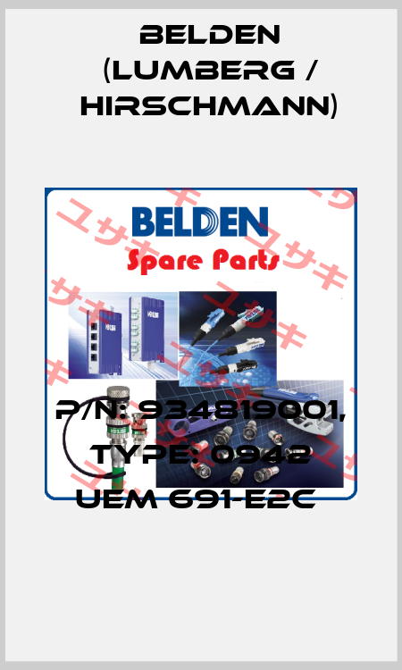 P/N: 934819001, Type: 0942 UEM 691-E2C  Belden (Lumberg / Hirschmann)