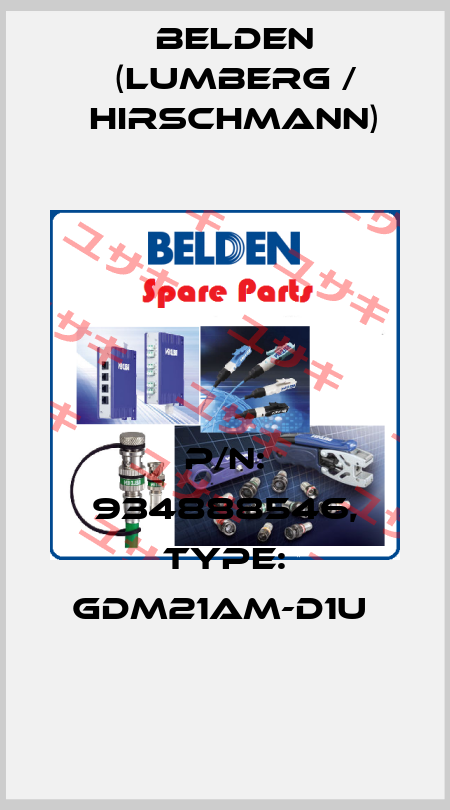 P/N: 934888546, Type: GDM21AM-D1U  Belden (Lumberg / Hirschmann)