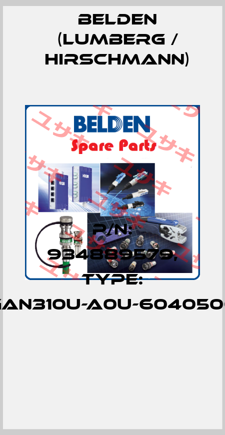 P/N: 934889579, Type: GAN310U-A0U-6040500  Belden (Lumberg / Hirschmann)