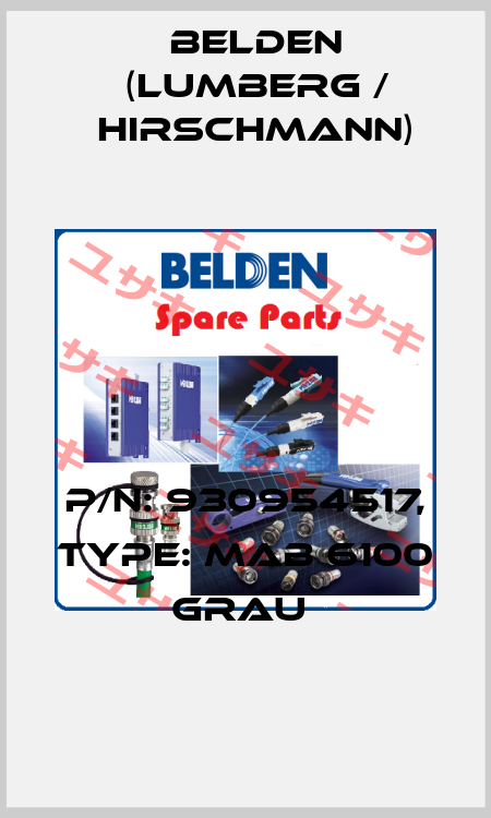 P/N: 930954517, Type: MAB 6100 grau  Belden (Lumberg / Hirschmann)
