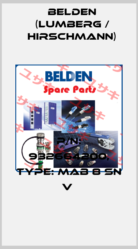 P/N: 932664200, Type: MAB 8 SN V  Belden (Lumberg / Hirschmann)