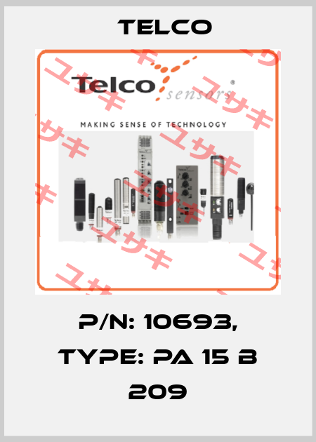 p/n: 10693, Type: PA 15 B 209 Telco