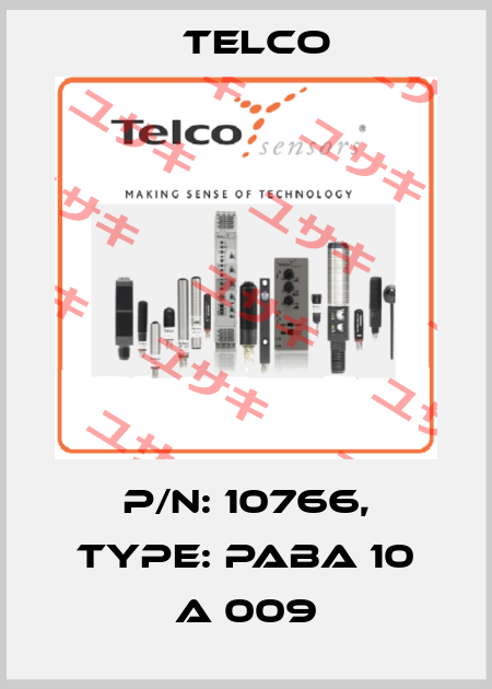 p/n: 10766, Type: PABA 10 A 009 Telco