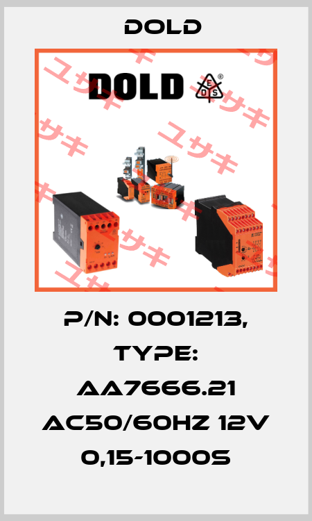 p/n: 0001213, Type: AA7666.21 AC50/60HZ 12V 0,15-1000S Dold